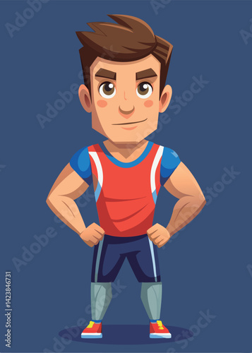 Strong athlete ready for competition.