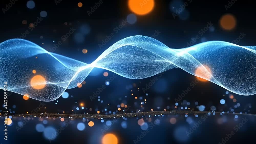 Abstract digital wave with glowing particles (1)