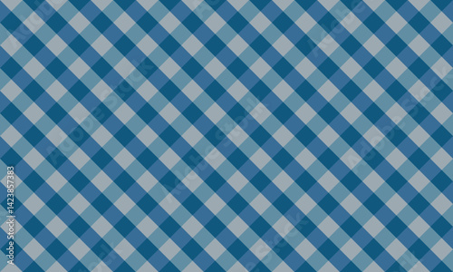 The vector pattern showcases blue tile textures designed for textiles, creating a modern and refreshing look suitable for fabric prints and interior decoration.

