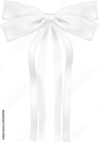 White Ribbon Bow