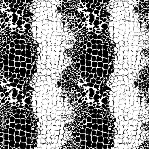 Seamless pattern of alligator skin on a white background
