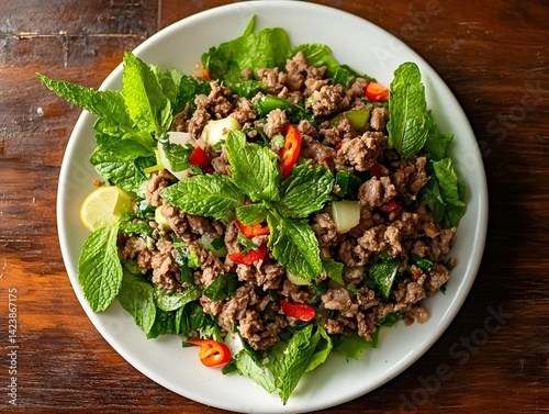Thai Beef Salad with Red Chili, Mint, and Lime: Healthy Protein-Packed Recipe from Farm-to-Table Cuisine