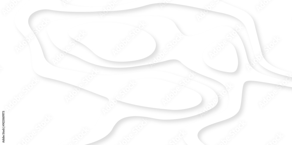Abstract white papercut smooth creative digital spiral concept gradient shadow art web topography map business banner texture design. Abstract white papercut smooth creative digital spiral concept gradient shadow art web topography map business banner texture design.