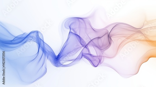 An abstract gradient wave, flowing transitions of vibrant colors on a white background. 1