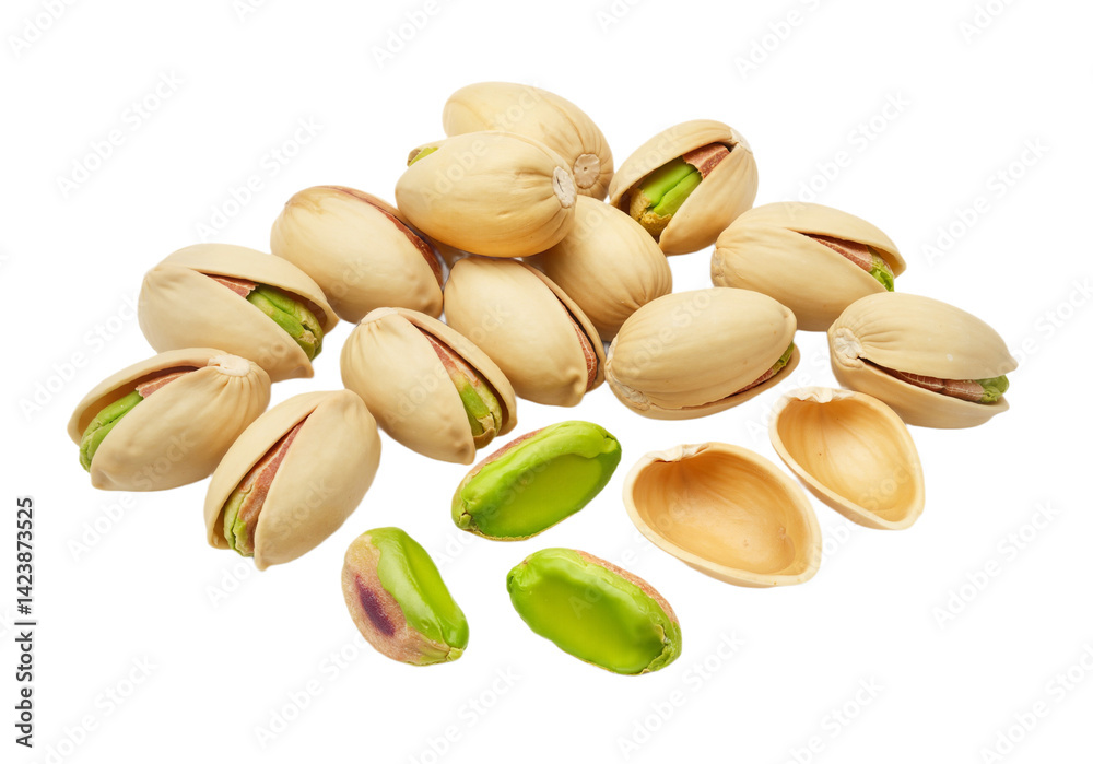 Pistachio nuts isolated on a transparent background Pistachio nuts isolated on a transparent background