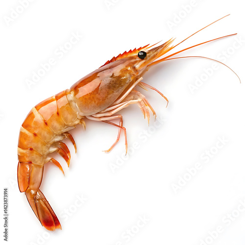 Wallpaper Mural High-Resolution Image of a Single River Shrimp on White Background Torontodigital.ca