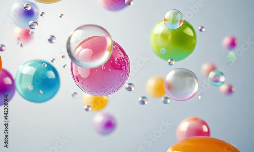 White background with scattered vibrant pastel dots creating a clean airy design made with Generative AI technology