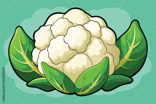 cauliflower vector illustration .