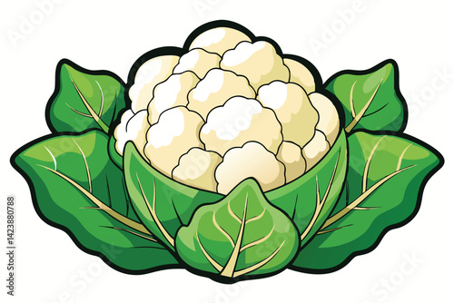 cauliflower vector illustration .