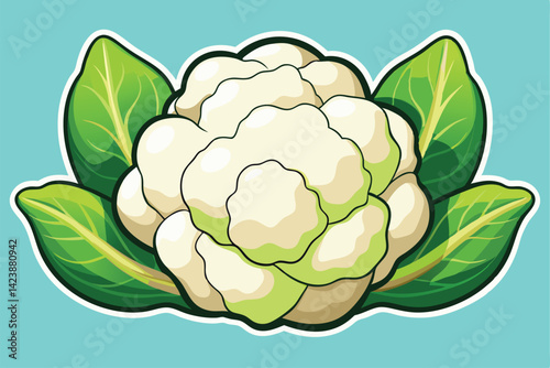 cauliflower vector illustration .