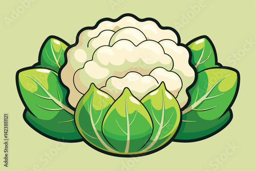 cauliflower vector illustration .