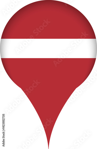 Latvia Flag Marker Icon Free Download Latvia Flag Marker Icon - GFXLoad