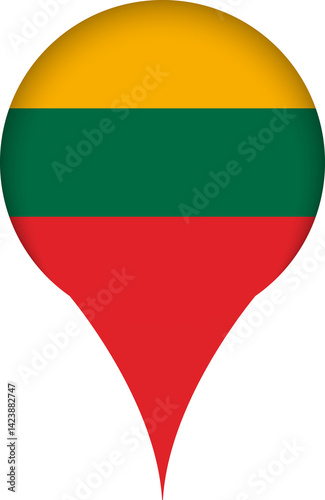 Lithuania Flag Marker Icon Free Download Lithuania Flag Marker Icon - GFXLoad