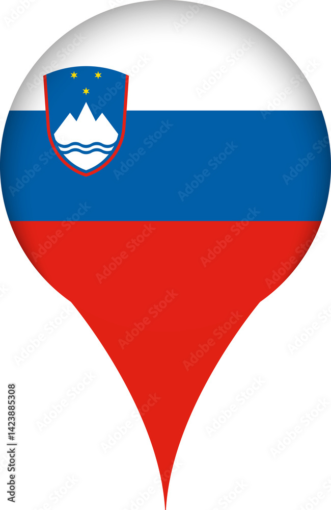 Fototapeta premium Slovenia Flag Marker Icon