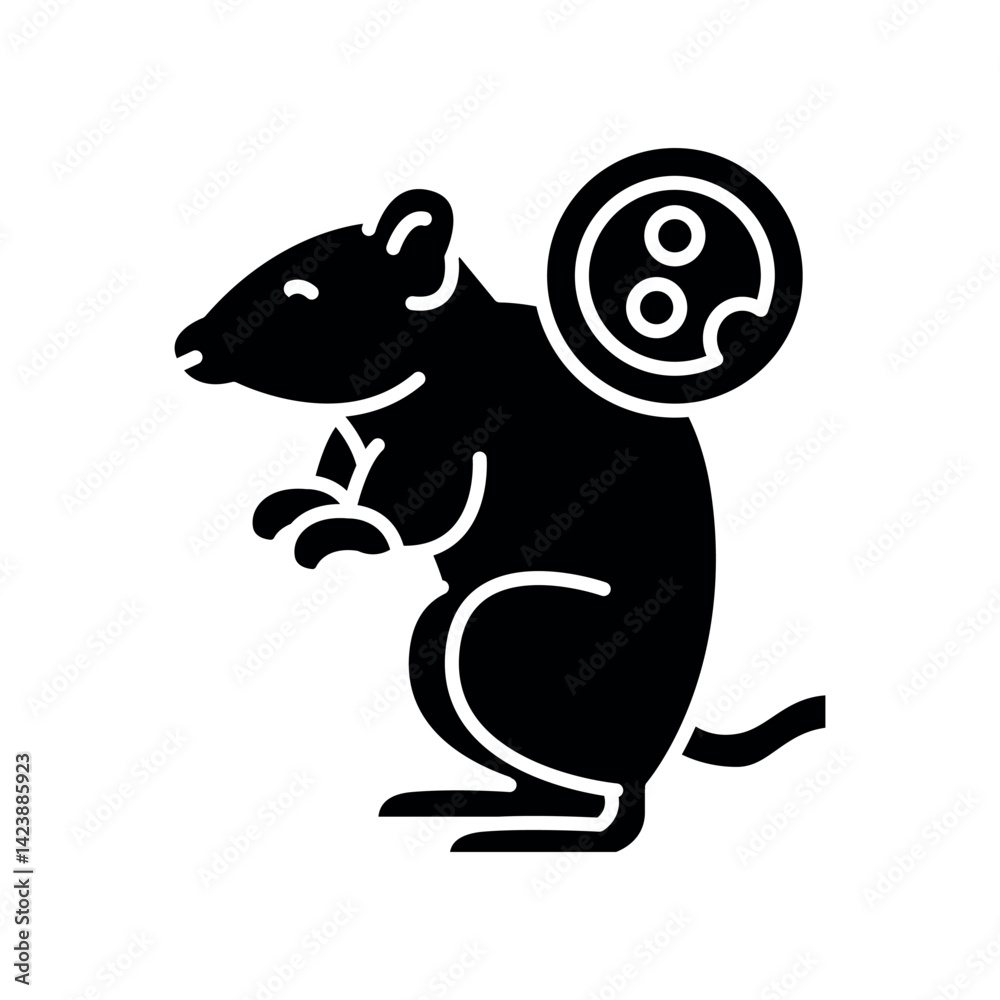 Fototapeta premium Transgenic organisms flat icon.