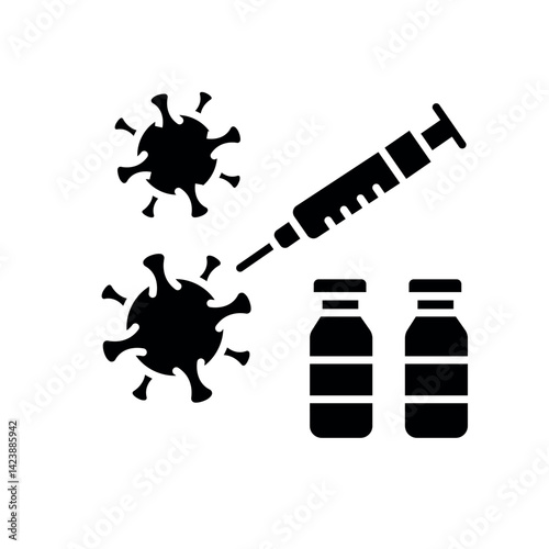 Vaccination flat icon.