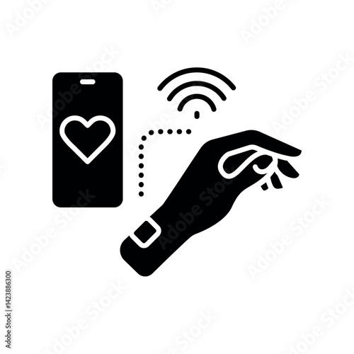 Biosensor flat icon.