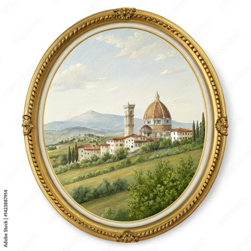 Obraz premium antique gold picture frame
