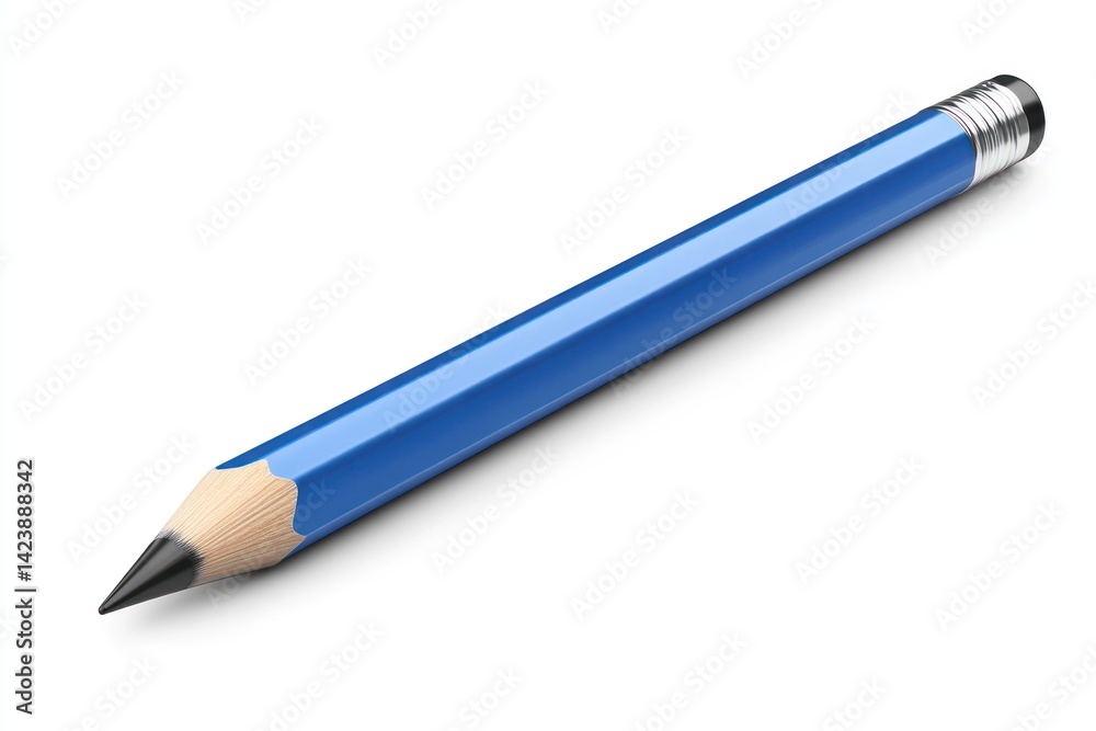 A Blue Pencil with Sharp Tip and Eraser Ideal for Writing Drawing and Sketching A Blue Pencil with Sharp Tip and Eraser Ideal for Writing Drawing and Sketching