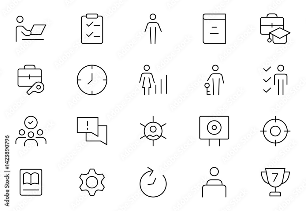 Mentoring and Coaching Icon set. Vector-Based Icons for Mentorship, Leadership, Learning, Support, and Growth Mentoring and Coaching Icon set. Vector-Based Icons for Mentorship, Leadership, Learning, Support, and Growth