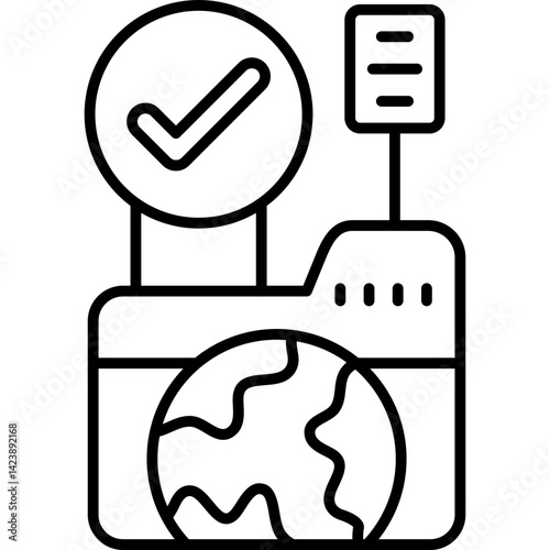 Folder Network Icon Vector Element