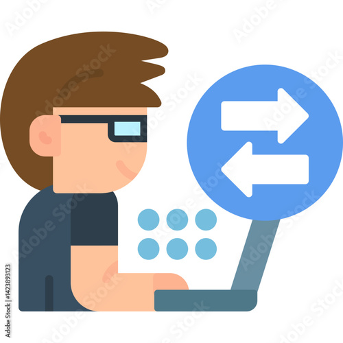Data Sharing Icon Vector Element