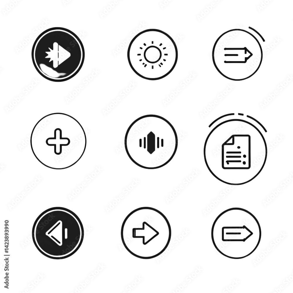 メディアとファイル操作のアイコンセット|Media and File Operation Icons メディアとファイル操作のアイコンセット|Media and File Operation Icons