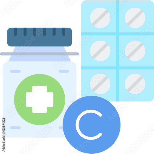 Vitamins Icon Vector Element
