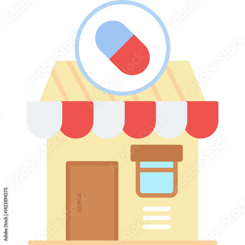 Drugstore Icon Vector Element