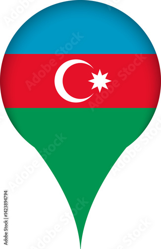 Azerbaijan Flag Marker Icon Free Download Azerbaijan Flag Marker Icon - GFXLoad