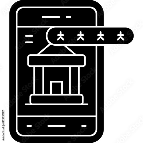 Bank Pin Icon Vector Element