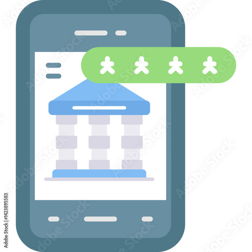 Bank Pin Icon Vector Element