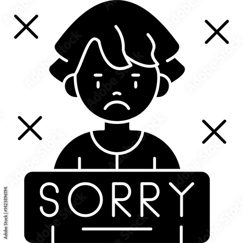 Sorry Icon Vector Element