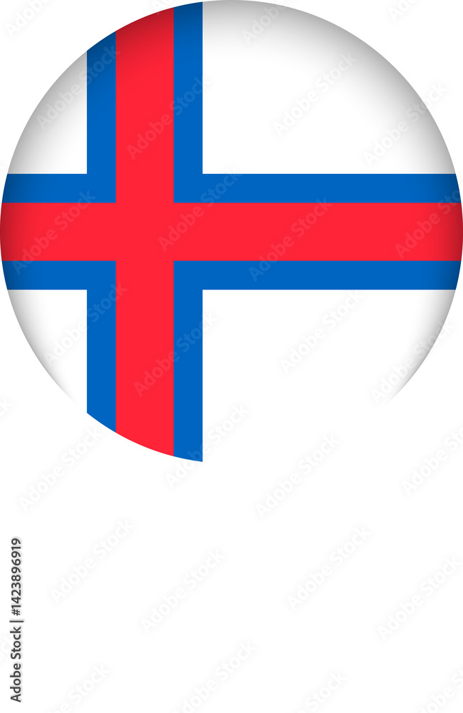 Fototapeta premium Faroe Islands Flag Marker Icon