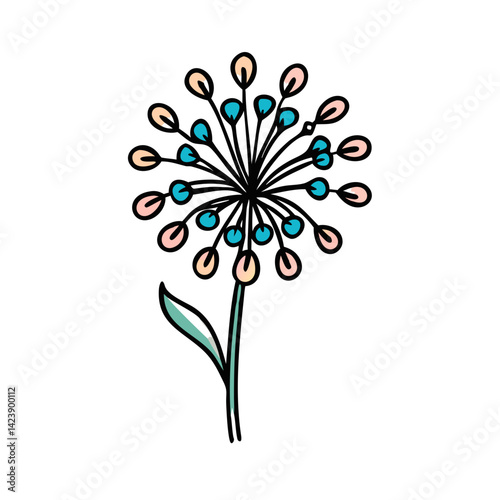 allium flower icon, allium flower vector illustration-simple illustration of allium flower, perfect for allium flower logos and icons