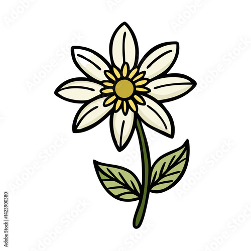 anemopsis yerba mansa flower icon, anemopsis yerba mansa flower vector illustration-simple illustration of anemopsis yerba mansa flower, perfect for anemopsis yerba mansa flower logos and icons