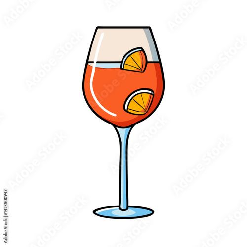 aperol spritz icon, aperol spritz vector illustration-simple illustration of aperol spritz, perfect for aperol spritz logos and icons