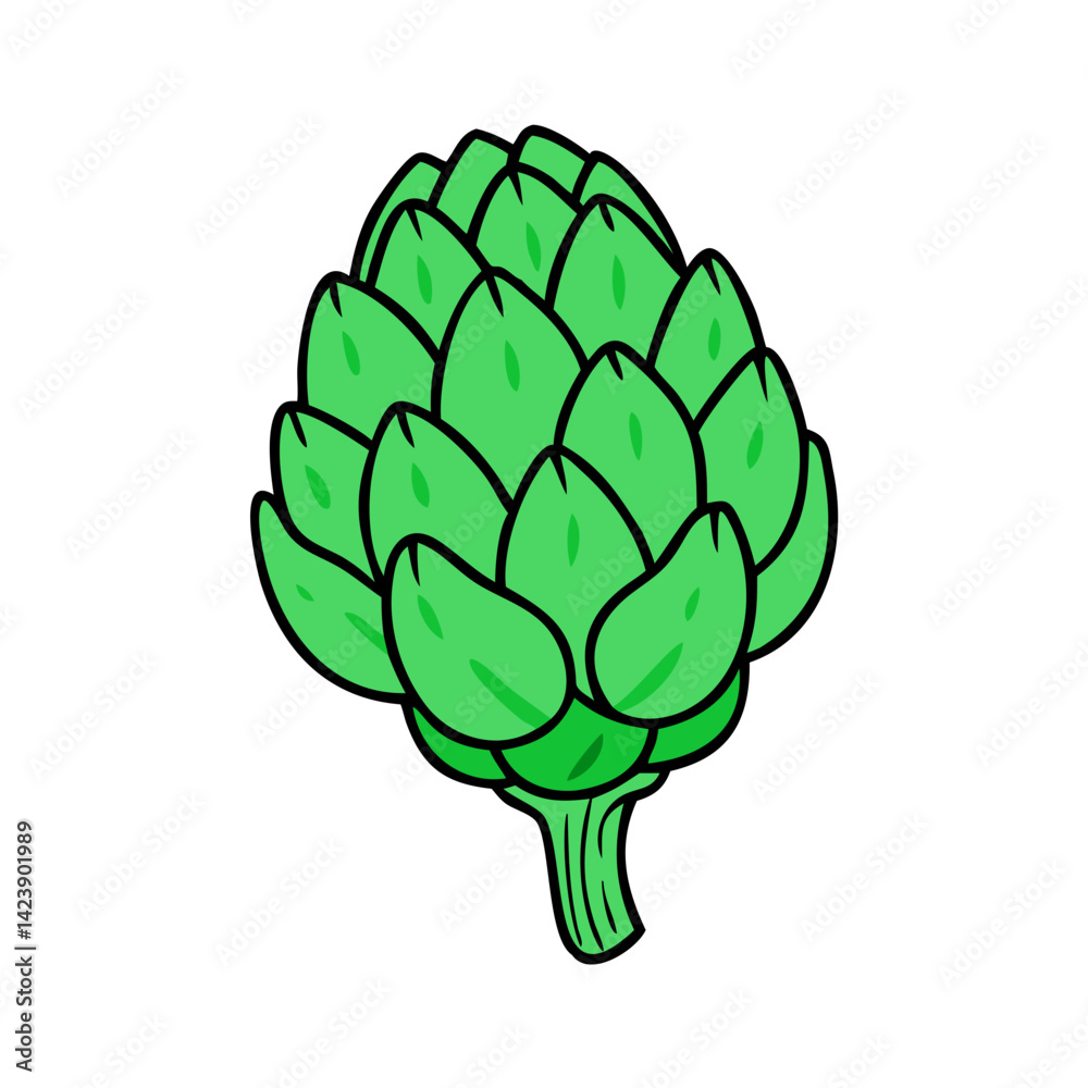 Fototapeta premium artichoke icon, artichoke vector illustration-simple illustration of artichoke, perfect for artichoke logos and icons