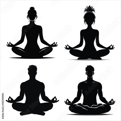 Yoga Silhouette Set