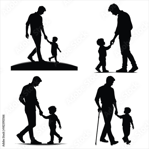 Father child relationship illustration