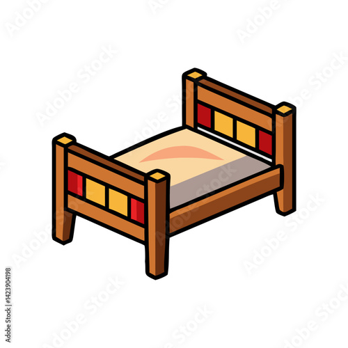 bed frame icon, bed frame vector illustration-simple illustration of bed frame, perfect for bed frame logos and icons