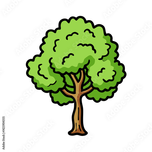 beech tree icon, beech tree vector illustration-simple illustration of beech tree, perfect for beech tree logos and icons