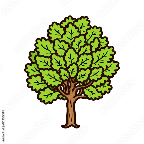 beech tree icon, beech tree vector illustration-simple illustration of beech tree, perfect for beech tree logos and icons