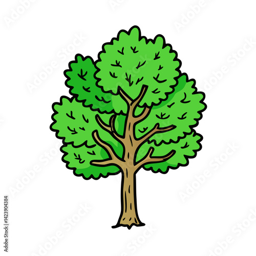 beech tree icon, beech tree vector illustration-simple illustration of beech tree, perfect for beech tree logos and icons