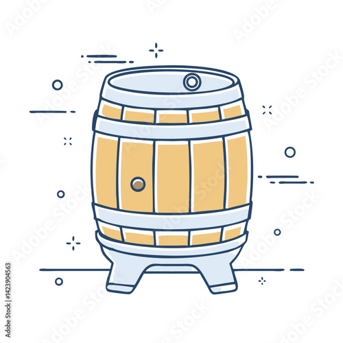 beer keg icon, beer keg vector illustration-simple illustration of beer keg, perfect for beer keg logos and icons