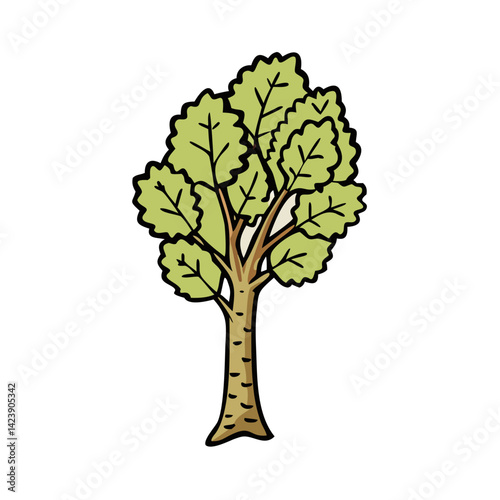 birch tree icon, birch tree vector illustration-simple illustration of birch tree, perfect for birch tree logos and icons