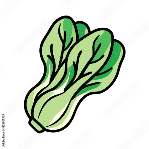 bok choy icon, bok choy vector illustration-simple illustration of bok choy, perfect for bok choy logos and icons