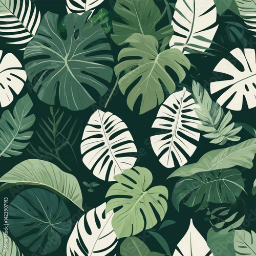 Tropical leaf Wallpaper, Luxury nature leaves pattern design, Golden banana leaf line arts, Hand drawn outline design for fabric , print, cover, banner and invitation, Vector illustration.