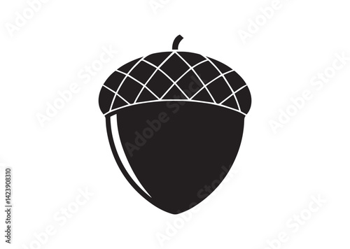 Acorn silhouette vector, Acorn Icon, Acorn Design