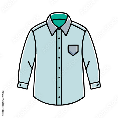 button down shirt icon, button down shirt vector illustration-simple illustration of button down shirt, perfect for button down shirt logos and icons